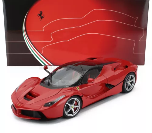 Bbr-Models - FERRARI LAFERRARI 2013 - SILVER RIMS ROSSO CORSA 322 - RED