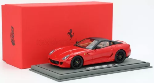 Bbr-Models - FERRARI 599 GTB FIORANO 2007 - F1 GEAR BOX - CAMBIO F1 - CON VETRINA - WITH SHOWCASE ROSSO CORSA - RED BLACK