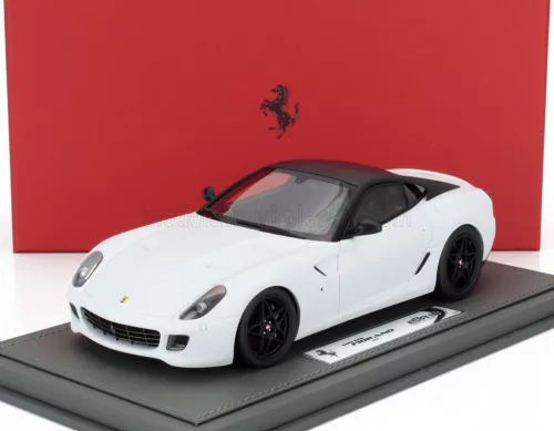 Bbr-Models - FERRARI 599 GTB FIORANO 2007 - F1 GEAR BOX - CAMBIO F1 - CON VETRINA - WITH SHOWCASE BIANCO OPACO - MATT WHITE BLACK