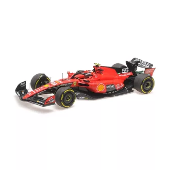   Bbr-Models - FERRARI F1  SF-23 TEAM SCUDERIA FERRARI N 55 BELGIUM GP 2023 CARLOS SAINZ RED BLACK