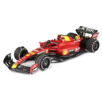  Bbr-Models - FERRARI F1  SF-23 TEAM SCUDERIA FERRARI N 55 POLE POSITION 3rd MONZA ITALY GP 2023 CARLOS SAINZ RED BLACK YELLOW