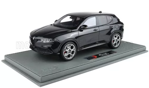 Bbr-Models - ALFA ROMEO TONALE VELOCE PLUG-IN HYBRID 2023 - CON VETRINA - WITH SHOWCASE NERO ALFA - BLACK