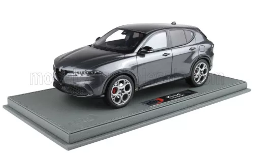 Bbr-Models - ALFA ROMEO TONALE VELOCE PLUG-IN HYBRID 2023 - CON VETRINA - WITH SHOWCASE GRIGIO VESUVIO - GREY MET