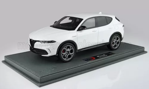 Bbr-Models - ALFA ROMEO TONALE VELOCE PLUG-IN HYBRID 2023 - CON VETRINA - WITH SHOWCASE BIANCO ALFA - WHITE