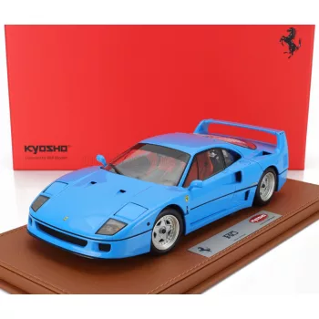   Bbr-Models - FERRARI F40 1987 - CON VETRINA - WITH SHOWCASE AZZURRO - LIGHT BLUE