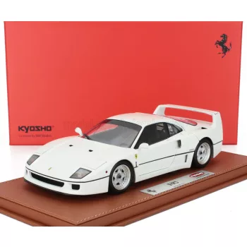   Bbr-Models - FERRARI F40 1987 - CON VETRINA - WITH SHOWCASE BIANCO AVUS - WHITE