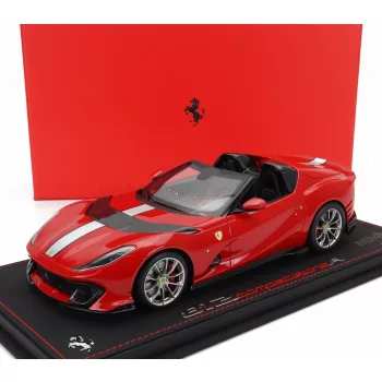   Bbr-Models - FERRARI 812 COMPETIZIONE A SPIDER 2022 - CON VETRINA - WITH SHOWCASE ROSSO CORSA 322 - RED