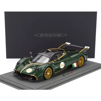   Bbr-Models - PAGANI HUAYRA R N 44 RACING 2021 - CON VETRINA - WITH SHOWCASE VERDE SMERALDO - GREEN CARBON