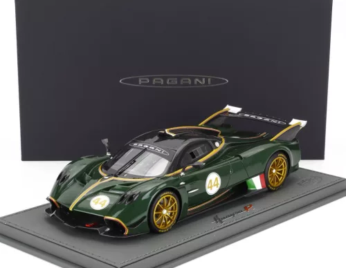 Bbr-Models - PAGANI HUAYRA R N 44 RACING 2021 - CON VETRINA - WITH SHOWCASE VERDE SMERALDO - GREEN CARBON