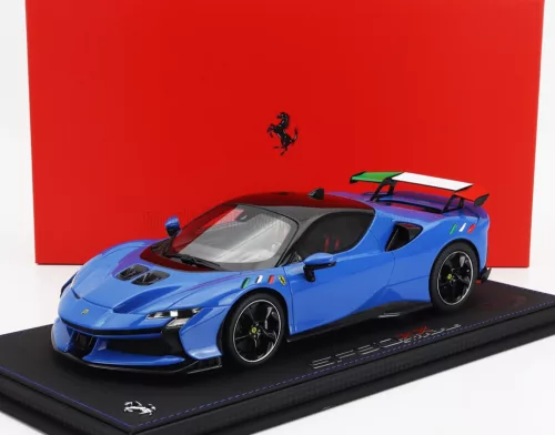 Bbr-Models - FERRARI SF90 XX STRADALE 2024 - CON VETRINA - WITH SHOWCASE BLU FRANCIA - BLUE