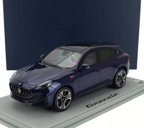 Bbr-Models - MASERATI GRECALE FOLGORE SUV 2022 - CON VETRINA - WITH SHOWCASE BLU INTENSO - BLUE MET
