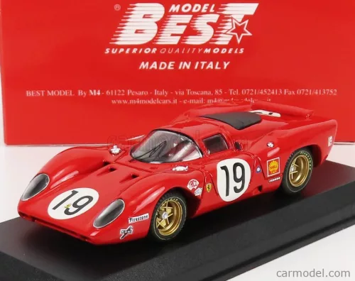 Best-Model - Ferrari 312P 3.0L V12 Coupe Team Sefac N 19 24H Le Mans 1969 C.Amon – P.Schetty Red