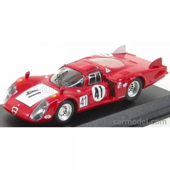   Best-Model - Alfa Romeo 33.2 Lm N 41 24H Le Mans 1968 Baghetti - Vaccarella Red White
