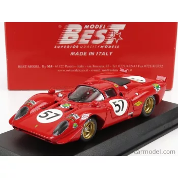   Best-Model - Ferrari 312P 3.0L V12 Coupe Team N.A.R.T N 57 24H Le Mans 1970 C.Parsons – T.Adamowicz Red