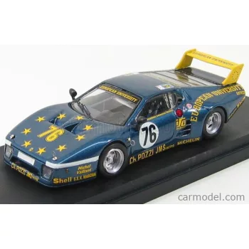   Best-Model - Ferrari 512Bb Lm Team Charles Pozzi Jms Racing N 76 24H Le Mans 1980 P.Dieudonne - J.Xhenceval - H.Regout Blue Met Yellow