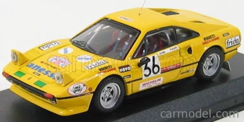 Best-Model - Ferrari 308 Gtb Gr.2 N 36 Rally Monza 1983 Facetti - Artioli Yellow