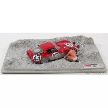   Best-Model - Alfa Romeo Tz2 N 43 24H Le Mans 1965 (With Figure) Zeccoli - Rosinski Red