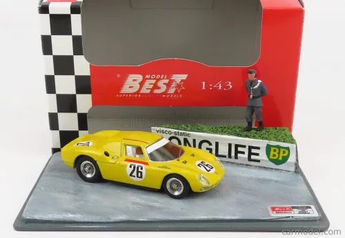Best-Model - Ferrari 250Lm 3.3L V12 Team Pierre Dumay N 26 2Nd 24H Le Mans 1965 P.Dumay - G.Gosselin Yellow