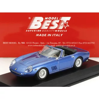   Best-Model - FERRARI 275 GTB/4S s/n.10453 NART SPIDER OPEN 1967 - PERSONAL CAR STEVE MCQUEEN BLUE MET