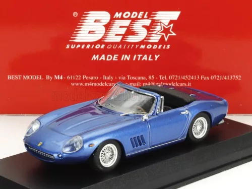 Best-Model - FERRARI 275 GTB/4S s/n.10453 NART SPIDER OPEN 1967 - PERSONAL CAR STEVE MCQUEEN BLUE MET