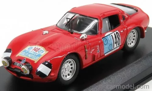 Best-Model - Alfa Romeo Tz2 N 148 Rally Pergusa Jolly Hotel 1965 De Adamich - Lini Red