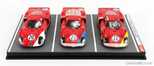 Best-Model - Alfa Romeo Set 3X 33.2 N 20 5Th 24H Daytona 1968 Schutz - Vaccarella - N 23 6Th Andretti - Bianchi - N 22 7Th Casoni - Biscaldi - Zeccoli Red
