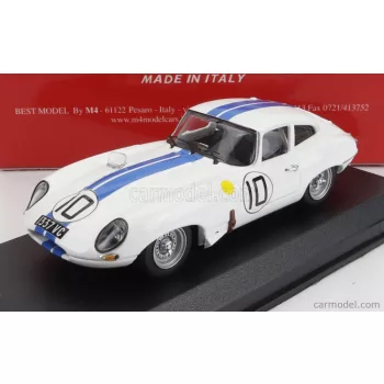   Best-Model - Jaguar E-Type 3.8L S6 Coupe Team Briggs Cunningham N 10 4Th 24H Le Mans 1962 B.Cunningham - R.Salvadori White Blue