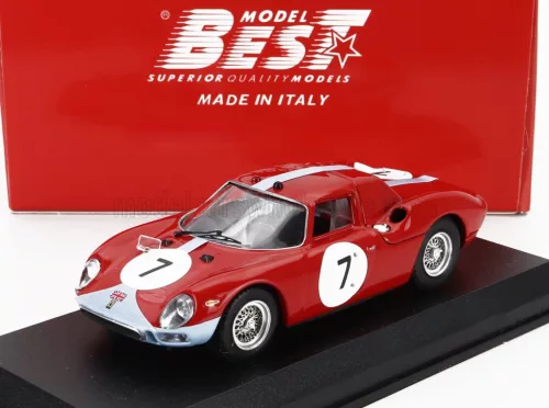 Best-Model - FERRARI 250LM 3.3L V12 N 7 WINNER 12h REIMS 1964 GRAHAM HILL - JOACHIM BONNIER RED BLUE