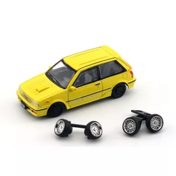   Bm-Creations - 1:64 Toyota 1988 Starlet Turbo S Ep71, Yellow With Extra Wheels