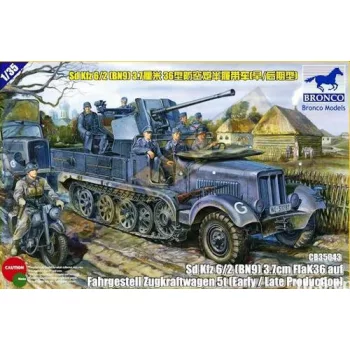  Bronco Models - Sd.kfz 6/2 5t 3.7cm Flak36 half-trackBN9 Early/Late Prod.