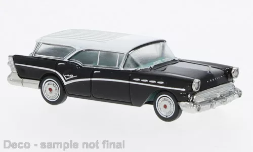 Brekina - Buick Century Caballero, schwarz/weiss, 1957, 1:87