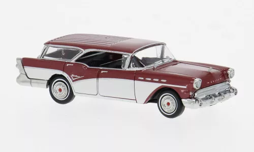 Brekina - Buick Century Caballero dunkelrot/weiss 1957