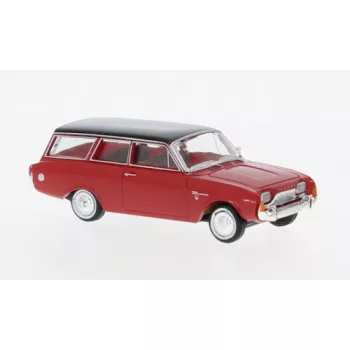   Brekina - Brekina, Ford Taunus P3 Turnier, rot/schwarz, 1964, 1:87