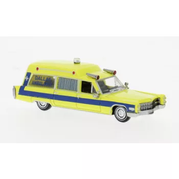  Brekina - Cadillac Miller Meteor Ambulance 1966 Dallas Ambulance