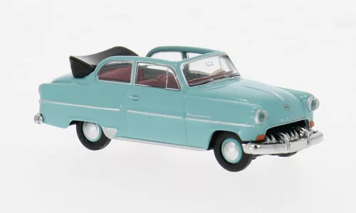 Brekina - Opel Olympia Cabrio, helltürkis, 1954, 1:87
