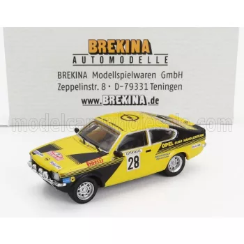   Brekina - OPEL KADETT C GT/E (night version) N 28 RALLY MONTECARLO 1976 ANDERS KULLANG - CLAES GORAN ANDERSSON YELLOW BLACK