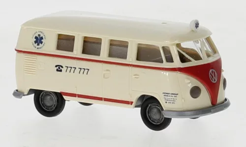 Brekina - Brekina, VW T1b Kombi, 1960, Ambulanz Aicher, 1:87