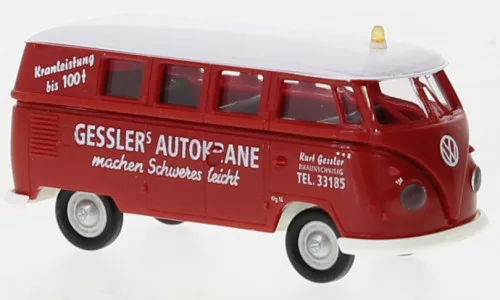 Brekina - Brekina, VW T1b Kombi Gesslers, 1960, Gesslers Autokran, 1:87