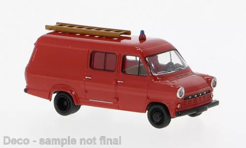 Brekina - Ford Transit, rot/schwarz, 1970, Feuerwehr, 1:87