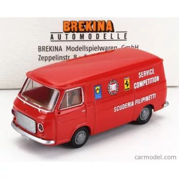   Brekina Plast - Fiat 238 Van Team Scuderia Filipinetti Assistance Service Competition 1966 Red