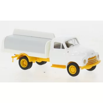   Brekina - Brekina, Opel Blitz Geränkeaufbau, weiss/gelb, 1952, 1:87