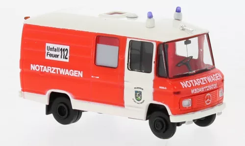 Brekina - Brekina, Mercedes L 508 RTW Hattingen, 1970, Feuerwehr Hattingen, 1:87