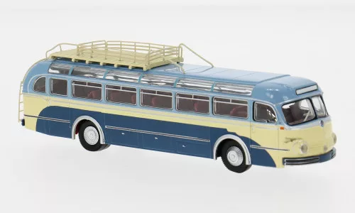 Brekina - Mercedes O 6600 H Reisebus, hellblau/beige, 1951, 1:87