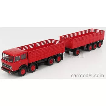 Brekina Plast - Fiat 691 Truck Millepiedi 4-Assi 1961 Red
