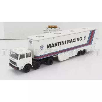   Brekina - FIAT 691 T TRUCK TEAM LANCIA MARTINI RACING CAR TRANSPORTER 1970 WHITE