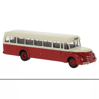   Brekina - Brekina, MAN MKN Rundhauber rot/weiß, hellbeige/rot, 1952, 1:87