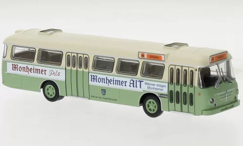 Brekina - Büssing Senator 12 D, 1964, Monheim - Edeka, 1:87