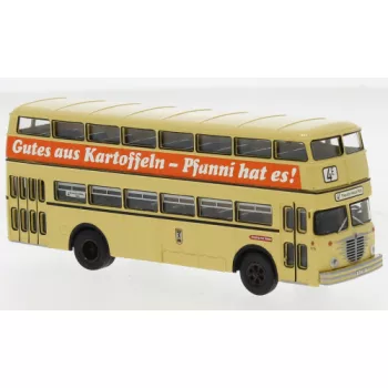   Brekina - Brekina, Büssing D2U Doppeldecker, 1960, BVG - Pfanni, 1:87