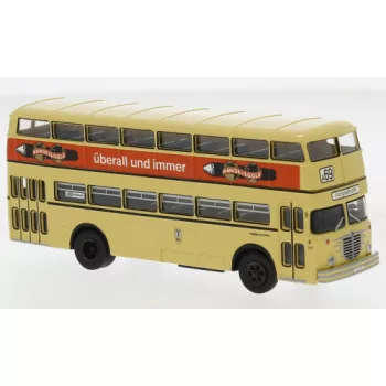   Brekina - Brekina, Büssing D2U Doppeldecker, 1960, BVG - Handelsgold, 1:87