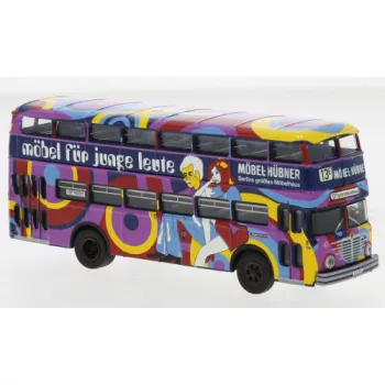   Brekina - Brekina, Büssing D2U Doppeldecker, 1960, BVG - Möbel Hübner, 1:87